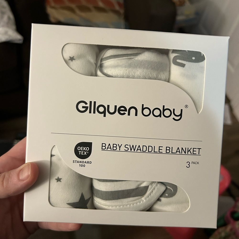 Gllquen Baby Swaddle Blanket 3-Pack
